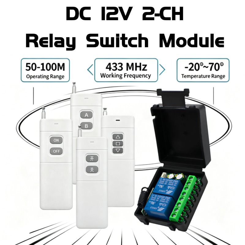 2 Kanallı 433MHz RF Kablosuz U - 433Mhz Receiver Module incelemesi ve fiyatı
