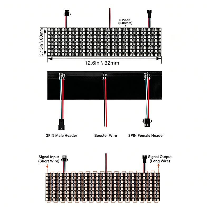 WS2812B Akıllı Piksel Modülü M - Rgb Led Matrix 8X8 incelemesi ve fiyatı